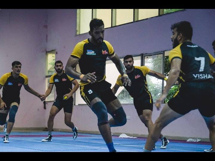 pro kabaddi league telugu titans vikram vedha training video Pro Kabaddi League 2022: तेलुगु टाइटंस ने विक्रम वेधा की टाइटल म्यूजिक के साथ शेयर की खिलाड़ियों की ट्रेनिंग करते हुए वीडियो