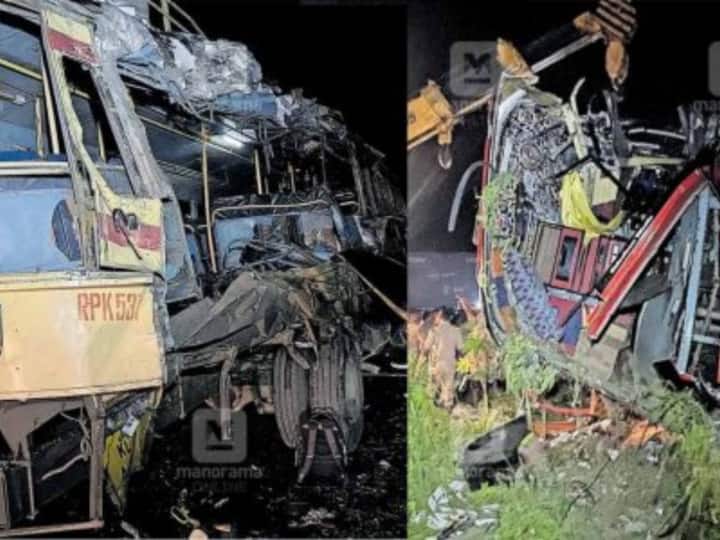 Kerala Bus Accident, 2 buses collide in Kerala's Palakkad district, 9 dead, 40 injured Kerala Bus Accident: ਕੇਰਲ ਦੇ ਪਲੱਕੜ ਜ਼ਿਲੇ 'ਚ 2 ਬੱਸਾਂ ਦੀ ਟੱਕਰ, 9 ਦੀ ਮੌਤ, 40 ਜ਼ਖਮੀ