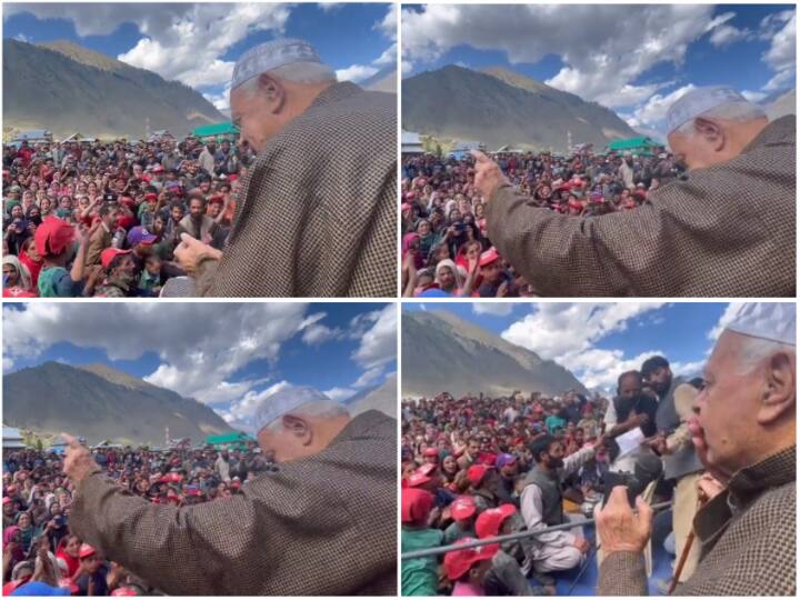 Farooq Abdullah Dance in Rally also Said BJP is Responsible for Unemployment ANN Jammu Kashmir: किश्तवाड़ की रैली के दौरान जब थिरके फारूक अब्दुल्ला, देखें वीडियो