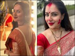 Puja Banerjee Pics: शादी के बाद टीवी की पार्वती ने पहली बार खेला सिंदूर, बंगाली लुक में जीता फैंस का दिल