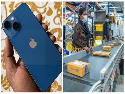 Man orders iPhone 13 in flipkart but gets iPhone 14 instead Flipkart : ஆர்டர்  பண்ணது ஐஃபோன் 13..! ஆனா வந்தது என்ன தெரியுமா..? ப்ளிப்கார்ட்டுக்கே விபூதி அடித்த குழப்பம்..