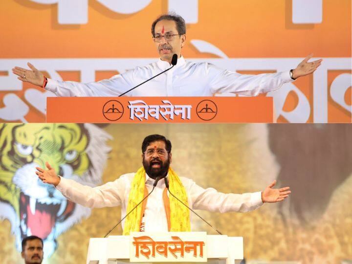maharashtra shiv sena two dussehra rally political battle between eknath shinde and uddhav thackeray Maharashtra Dussehra Rally: ‘कॉन्‍ट्रैक्‍चुअल सीएम’, ‘गर्व से कहो हम हिंदू हैं’: दशहरा रैली में शिंदे या उद्धव? जानें किसमें दिखा बाल ठाकरे का दम