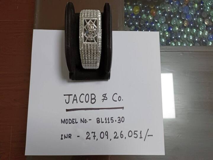 Delhi airport Man smuggling wrist watches Rs 27.09 cr Customs bracelet gold diamond IGI India Dubai flight Man Held At Delhi Airport By Customs For Smuggling Luxury Watches, Including One Worth Rs 27 Crore. Watch