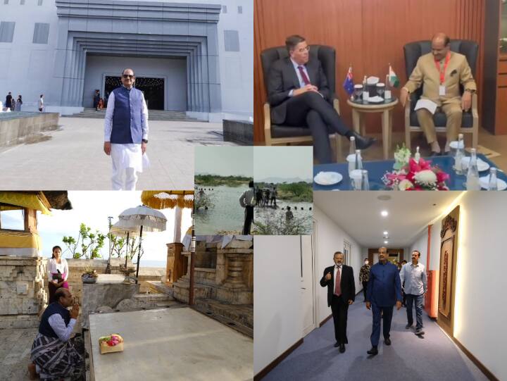 Om Birla Indonesia Visit: इंडोनेशिया दौरे पर लोकसभा स्पीकर ओम बिरला, विश्व प्रसिद्ध उलूवातू मंदिर के किए दर्शन Kota MP and Lok Sabha Speaker Om Birla visited Uluwatu temple on Indonesia tour ann Om Birla Indonesia Visit: इंडोनेशिया दौरे पर लोकसभा स्पीकर ओम बिरला, विश्व प्रसिद्ध उलूवातू मंदिर के किए दर्शन