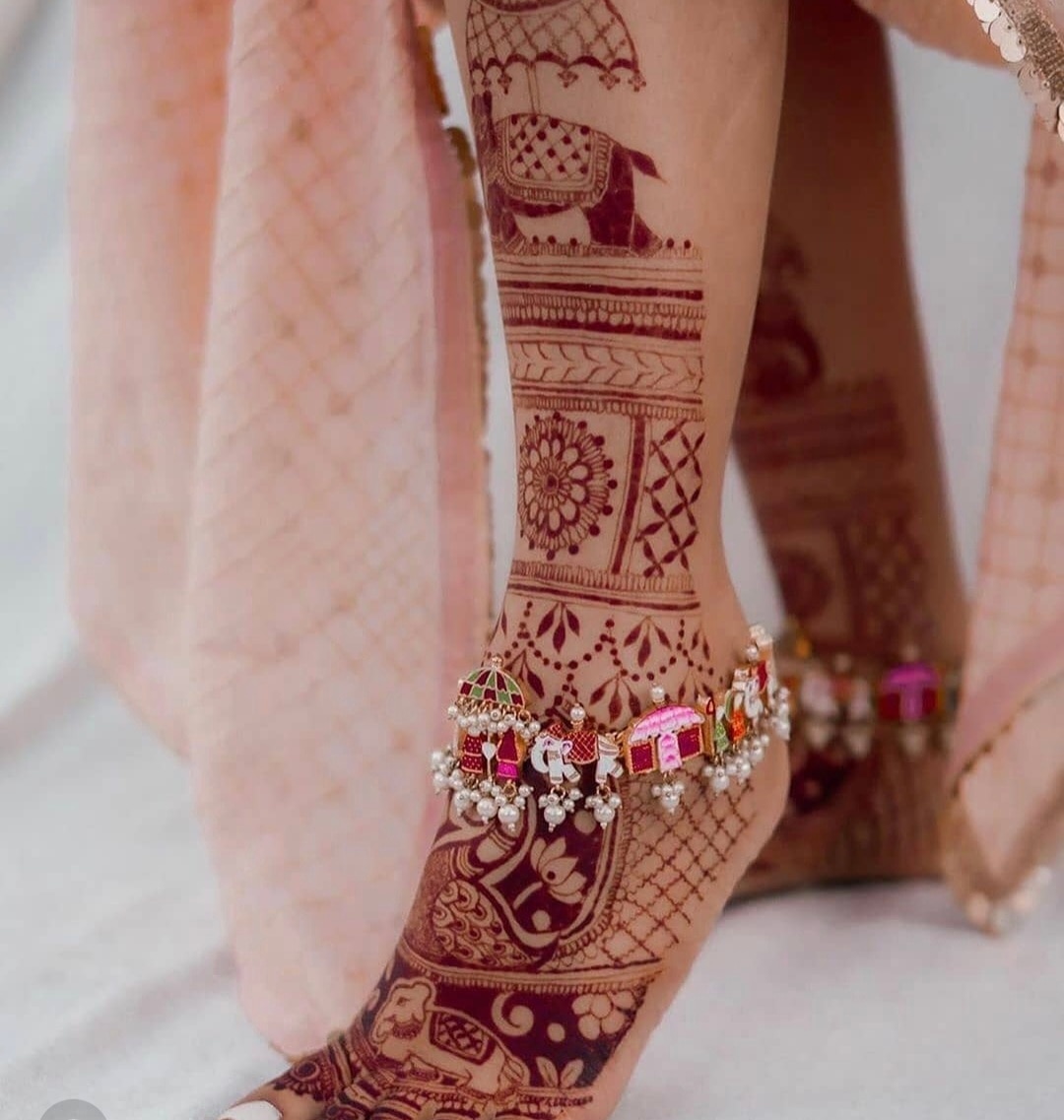 Jewellery Anklet Mehndi | Design Payal | Mehndi Pazeb Henna For Eid - Naush  Artistica - YouTube