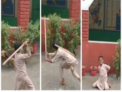 Viral Video : இதுதான் கர்மா..! நாயை அடிக்கப் போயி வாங்கிக் கட்டிக்கிட்ட சிறுவன்..! வைரலாகும் வீடியோ..