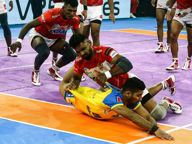 pro kabaddi match between Tamil Thalaivas and Gujarat Giants ended in a draw Pro Kabaddi 2022:  இறுதிவரை பரபரப்பு: ட்ராவில் முடிந்த தமிழ் தலைவாஸ் - குஜராத் ஜெயண்ட்ஸ் கபடி போட்டி