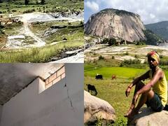 Chhattisgarh: जशपुर में पत्थर खदान में ब्लास्ट से सहमे ग्रामीण, स्कूल में आई दरार, देखें तस्वीरें