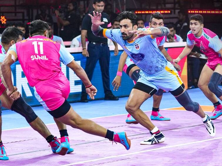 Pro Kabaddi 2022: UP Yoddhas beat Jaipur Pink Panthers 34-32 in a last-minute thriller Pro Kabaddi 2022:  பரபரப்பான முதல் நாள் ஆட்டத்தில் மும்பையை பந்தாடிய நடப்புச் சாம்பியன் டெல்லி!