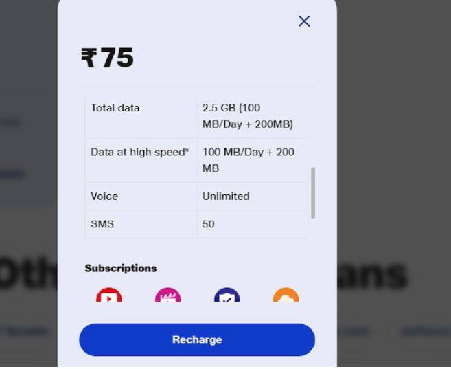 ਸਭ ਤੋਂ ਪਹਿਲਾਂ, ਦੱਸ ਦੇਈਏ ਕਿ ਅੱਜ ਅਸੀਂ ਜਿਸ ਪਲਾਨ ਬਾਰੇ ਦੱਸਣ ਜਾ ਰਹੇ ਹਾਂ ਉਹ ਖਾਸ ਤੌਰ 'ਤੇ JioPhone ਲਈ ਹੈ। ਇਸ ਪਲਾਨ ਦੀ ਕੀਮਤ ਸਿਰਫ 75 ਰੁਪਏ ਹੈ। ਇਸ ਪਲਾਨ 'ਚ ਗਾਹਕਾਂ ਨੂੰ ਮੁਫਤ ਕਾਲਿੰਗ, ਬਹੁਤ ਸਾਰੇ ਡਾਟੇ ਸਮੇਤ ਕਈ ਫਾਇਦੇ ਦਿੱਤੇ ਜਾਂਦੇ ਹਨ।