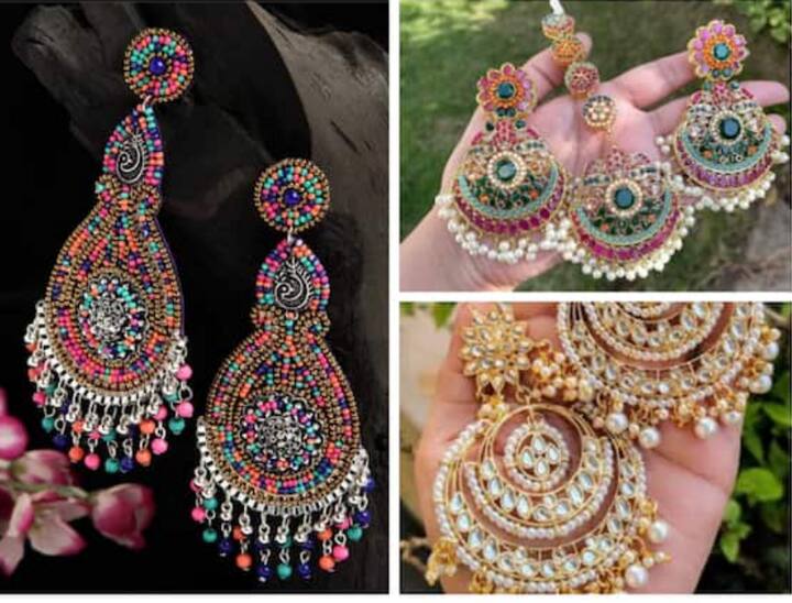 विविध कलरच्या स्टोनच्या इअरिंग्स या देखील ट्रेडिशनल लूकवर ग्रेसफुल दिसतात. या इअरिंग्ससोबतच तुम्ही स्टोनची बिंदी देखील घालू शकता.