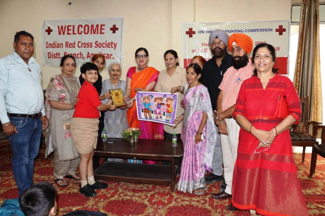 Painting competition conducted at Red Cross Bhawan ਰੈੱਡ ਕਰਾਸ ਭਵਨ ਵਿਖੇ ਕਰਵਏ ਗਏ ਪੇਂਟਿੰਗ ਮੁਕਾਬਲੇ