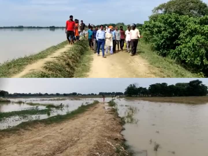 UP: Rapti, Saryu, Rohin river cross the danger level in Gorakhpur, increased flood risk ann Gorakhpur News: गोरखपुर में बारिश ने मचाई तबाही, लाखों की फसल हुई बर्बाद, अधिकारियों ने लिया नुकसान का जायजा