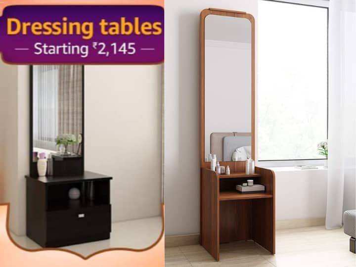 Amazon Sale On Dressing Table Branded Dressing Table Portable Wall mounted Dressing Table Under 5000 Heavy Discount On Furniture अमेजन पर फर्नीचर की बंपर सेल, 3 हजार रुपये से कम में खरीदें ये बेस्ट सेलिंग Dressing Table