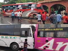 திண்டிவனத்தில் தொடர்ந்து விபத்தில் சிக்கிய பேருந்துகள் - 20 பேர் படுகாயம்