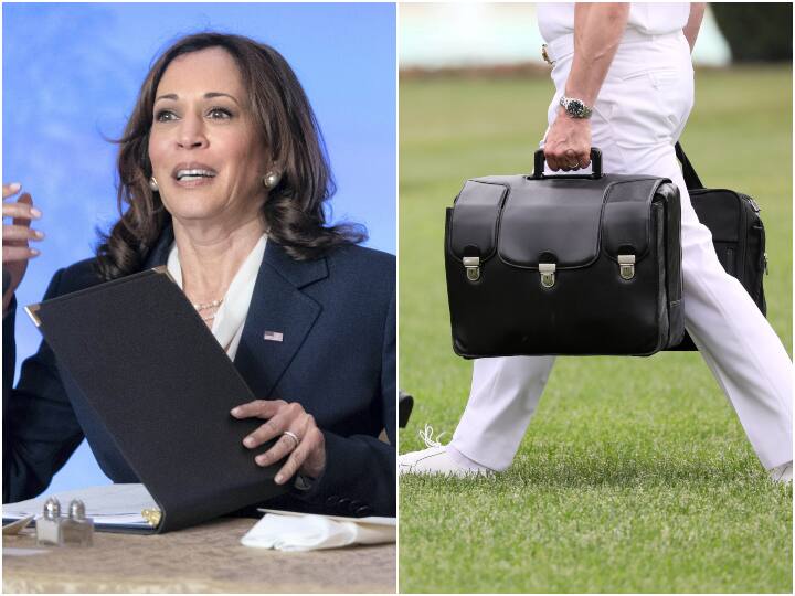 America Nuclear button in Woman Hands for 85 minutes read the story of Football, Biscuit Kamala Harris अमेरिका में पहली बार 85 मिनट तक महिला के हाथ में रहा न्‍यूक्लियर बटन, पढ़ें- फुटबॉल, बिस्किट और कमला हैरिस की कहानी