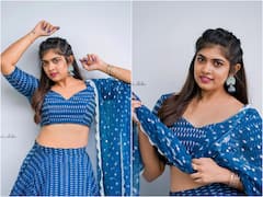 Rithu Chowdary :  బ్లూ కలర్ లెహంగాలో  మెరిసిపోతున్న 'జబర్దస్త్' భామ రీతూ చౌదరి
