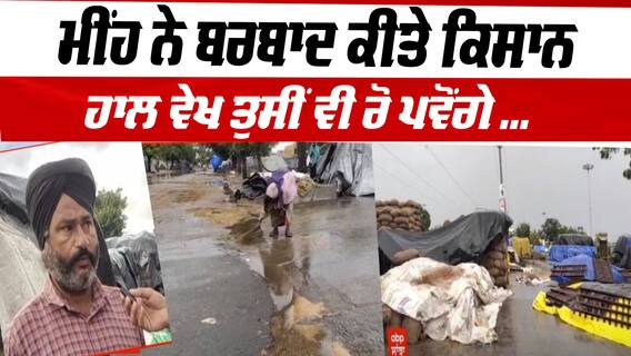 Rajpura Mandi : ਪੁੱਤਾਂ ਵਾਂਗ ਪਾਲੀ ਫ਼ਸਲ,ਮੀਂਹ ਨੇ ਕੀਤੀ ਬਰਬਾਦ,ਕਿਸਾਨਾਂ ਦਾ ਹਾਲ ਵੇਖ ਤੁਸੀਂ ਵੀ ਰੋ ਪਵੋਂਗੇ