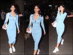 ग्लॉसी मेकअप और खुले बालों में एयरपोर्ट पर कुछ इस अंदाज़ में दिखीं Shahrukh Khan की बेटी Suhana , देखें तस्वीरें