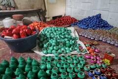 कल्याणच्या कुंभारवाड्यात दिवाळीची लगबग सुरू, मात्र पावसामुळं व्यापारी चिंतेत