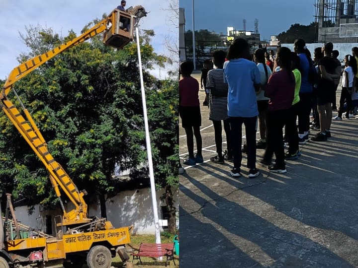 Chhattisgarh State Level School Sports Competition started in Ambikapur ANN Ambikapur: इंडियन बास्केटबॉल टीम के कोच को अंधेरे में कराना पड़ा अभ्यास, कलेक्टर की पहल से चमका मैदान