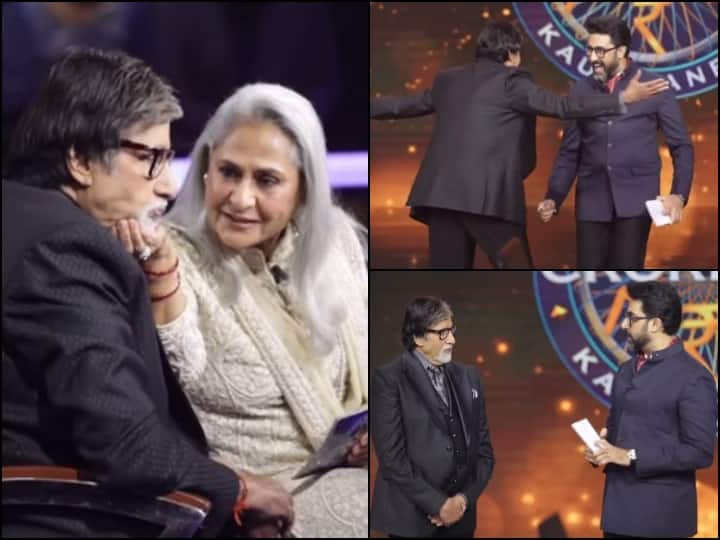Kaun Banega Crorepati 14 Amitabh Bachchan birthday special video shared by Abhishek Bachchan Amitabh bachchan के बर्थडे पर सरप्राइज देने के लिए जया और अभिषेक को खूब बेलने पड़े थे पापड़, जूनियर बच्चन ने शेयर किया वीडियो