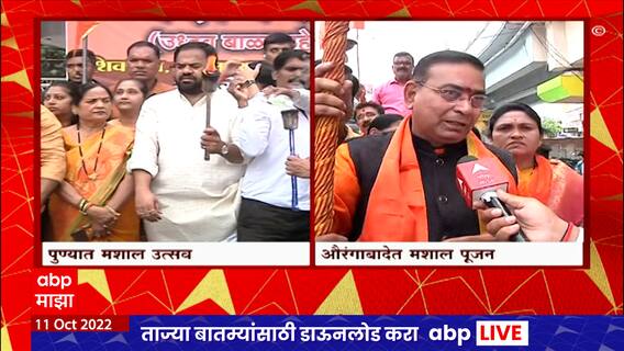 Shiv Sena Mashal Symbol Aurangabad : मशाल चिन्ह मिळाल्यानंतर औरंगाबादेत ठाकरे गटाचा जल्लोष