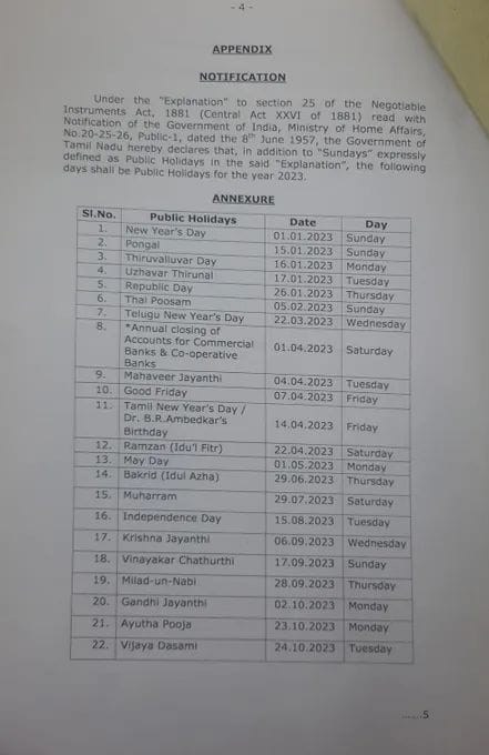 Public Holidays: 24 நாட்கள்.. 2023-ஆம் ஆண்டுக்கான தமிழ்நாடு அரசு விடுமுறை பட்டியல் வெளியீடு! முழு விவரம்..