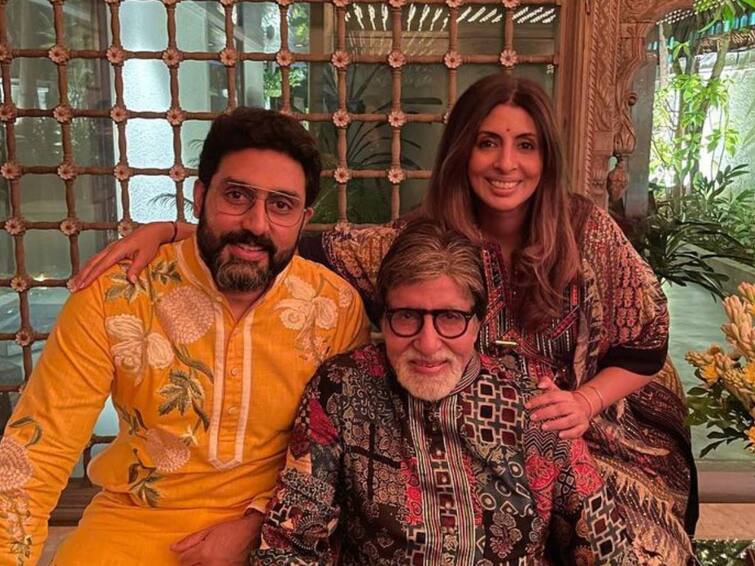 Amitabh Bachchan Decks Up For Birthday Dinner With Abhishek Bachchan, Shweta Bachchan Nanda Amitabh Bachchan: পুত্র-কন্যার সঙ্গে ঘরোয়া জন্মদিন পালন করলেন বিগ বি, প্রকাশ্যে ছবি