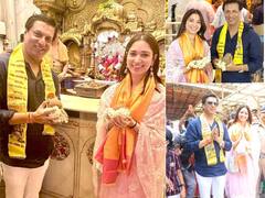 बप्‍पा के द्वार पहुंची 'बबली बाउंसर' की एक्ट्रेस तमन्ना भाटिया, निर्देशक मधुर भंडाकर भी दिखे साथ