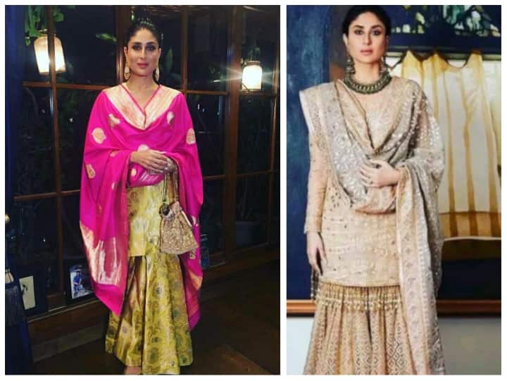 गले में सुंदर सा नेक पीस आपके शरारा लुक में चारचांद लगा सकता है. आप करवाचौथ पर इस तरह शरारा कैरी कर सकती हैं.