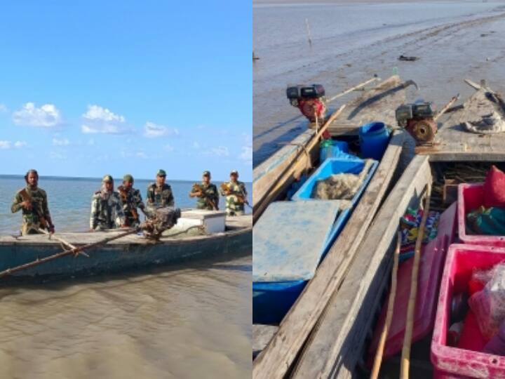 Bhuj BSF seizes seven Pakistani boats two fishermen arrested officers are questioning Bhuj Pakistani Boats: भुज में बीएसएफ की कार्रवाई, सात पाकिस्तानी नौकाएं की जब्त, दो मछुआरे गिरफ्तार