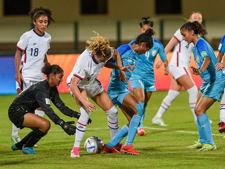 FIFA U17 Women's World Cup India U17 Womens Football team face defeat against USA in Debut Match FIFA U-17 Women's World Cup: डेब्यू मैच में भारतीय टीम की करारी हार, अमेरिका ने 8-0 से रौंदा