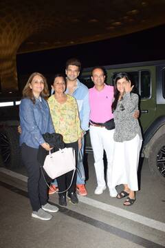 In Pics: फैमिली को ड्रॉप करने के लिए एयरपोर्ट पहुंचे Karan Kundrra, तस्वीरों में दिखा एक्टर का Funky लुक