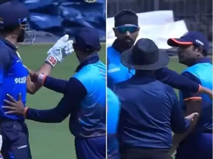 Ambati Rayudu And Sheldon Jackson Heated Fight During Syed Mushtaq Ali Trophy Krunal Pandya Intervene Watch: સૈયદ મુશ્તાક અલી ટ્રોફીમાં IPLના બે સ્ટાર ખેલાડીઓ વચ્ચે થઈ બોલાચાલી, કૃણાલ વચ્ચે પડ્યો, જુઓ વીડિયો