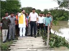 बाराबंकी में बाढ़ ने मचाई तबाही, कई गांव जलमग्न, मंत्री सतीश चंद्र शर्मा ने किया प्रभावित इलाके का दौरा