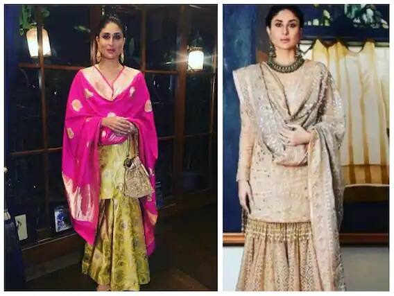 સુંદર નેક પીસ તમારા શરારા લુકમાં વધારો કરી શકે છે. તમે કરવા ચોથ પર આ પ્રકારનો  શરારા પસંદ કરી  શકો છો.