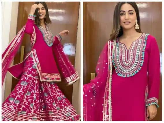 જેમને સાડી પહેરવી મુશ્કેલ લાગે છે તેમના માટે શરારા એક બેસ્ટ ઓપ્શન છે. આપ  કરવા ચોથ પર શરારા પહેરી શકો છો.