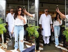 Janhvi Kapoor Pics: પિતા બોની અને બહેન ખુશી સાથે કેફેમાં જોવા મળી Janhvi Kapoor