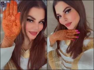 Video: खूबसूरत सी ड्रेस...हाथों में आदिल खान के नाम की मेहंदी, कुछ इस तरह Rakhi Sawant ने भी मनाया Karwa Chauth