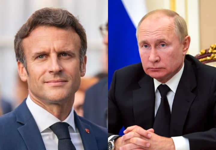 Emmanuel Macron says Vladimir Putin must end war and return to table to discuss making peace in Ukraine Russia Ukraine War: इमैनुएल मैक्रों बोले- युद्ध समाप्त कर बातचीत की मेज पर लौटें पुतिन, यूक्रेन को एयर डिफेंस में मदद देगा फ्रांस