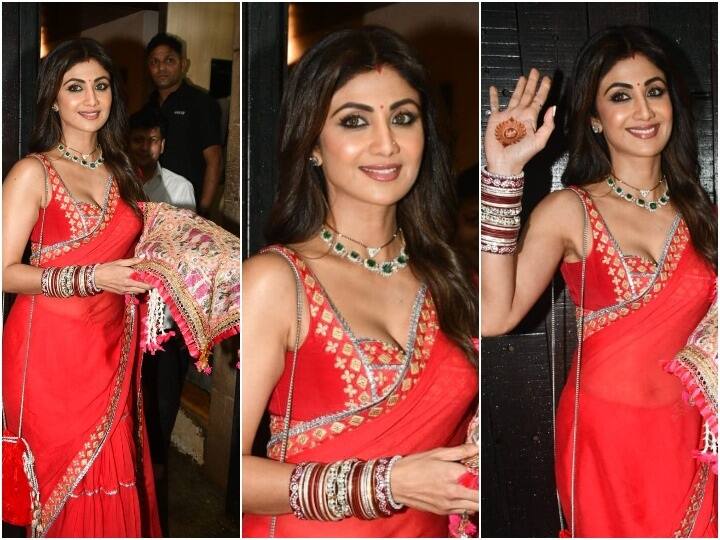 बॉलीवुड एक्ट्रेस शिल्पा शेट्टी हर साल करवा चौथ का त्योहार बड़े धूमधाम से मनाती हैं. इस बार शिल्पा करवा चौथ सेलिब्रेट करने अनिल कपूर के घर पहुंचीं. अनिल कपूर की पत्नी सुनीता कपूर करवा चौथ का त्योहार बड़े ग्रैंड तरीके से सेलिब्रेट करती हैं. उनकी पार्टी में कई एक्टर्स की पत्नियां शामिल होती हैं.