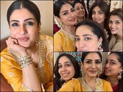 हाथों में मेंहदी, बालों में गजरा... गर्ल गैंग के साथ इस तरह Karwa Chauth मना रही हैं रवीना टंडन और शिल्पा शेट्टी, देखें तस्वीरें