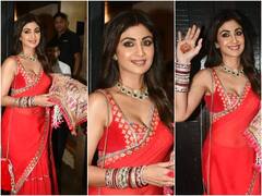 Karwa Chauth 2022: દૂલ્હનની જેમ તૈયાર થઈને કડવા ચોથની પૂજા કરવા પહોંચી શિલ્પા શેટ્ટી, જુઓ ફોટો