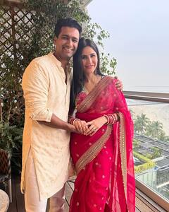 Katrina Kaif Karwa Chauth Photos : मांग में सिंदूर...हाथों में चूड़ा, कैटरीना कैफ ने ससुराल में इस तरह सेलिब्रेट किया अपना पहला करवा चौथ, देखें तस्वीरें