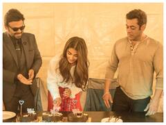 'কিসি কা ভাই কিসি কি জান' ছবির সেটে পূজা হেগড়ের জন্মদিন পালন, সৌজন্যে ভাইজান