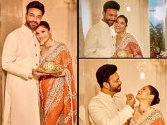 Ankita Lokhande Pics: करवा चौथ पर अंकिता लोखंडे से नज़र नहीं हटा पाए विक्की जैन, सामने आईं कपल की रोमांटिक तस्वीरें