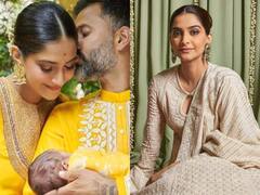 मां बनी सोनम कपूर ने कुछ यूं मनाया करवा चौथ, साड़ी में सज-धज कर बेहद खूबसूरत दिखीं