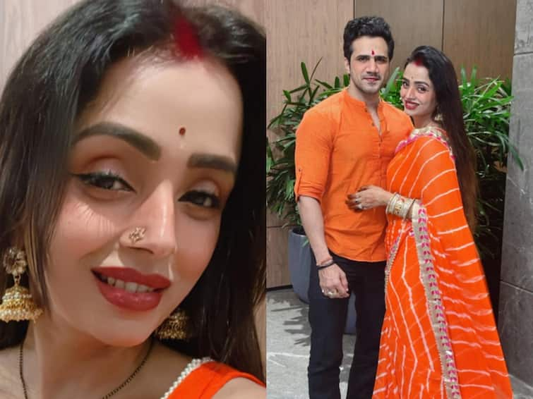 parul chauhan celebrates 4th karwa chauth bidai actress shares emotional note for husband chirag Karwa Chauth 2022: 'हर कदम पर साथ देने के लिए शुक्रिया', 'बिदाई' फेम एक्ट्रेस ने करवा चौथ पर पति के लिए लिखा इमोशनल मैसेज