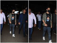 मुंबई एयरपोर्ट से बाहर निकलते हुए स्पॉट हुए Aryan Khan, ऑलिव ग्रीन शर्ट में बेहद डैशिंग लगे किंग खान के बेटे,  देखें Pics